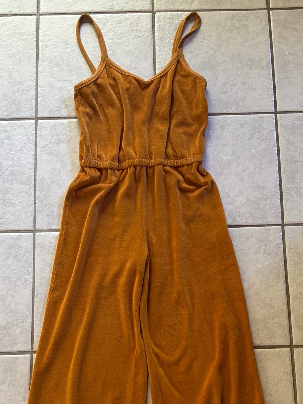 EUC Kondi Giorgi Velour Buckthorn tank jumpsuit size xs